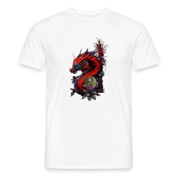 Wunderbarer chinesischer Drache - Männer T-Shirt - Weiß - Vorne - AI Model Male 178 dark (178cm)