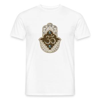 L’élégant signe Ohm. - T-shirt homme - blanc - Devant - AI Model Male 178 dark (178cm)