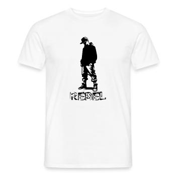 Rebellisches Design - Männer T-Shirt - Weiß - Vorne - AI Model Male 178 dark (178cm)