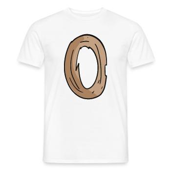 Letter O Wood Wooden Letter - Men's T-Shirt - white - Front - AI Model Male 178 dark (178cm)
