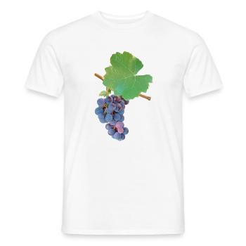 Grapes – fruity elegance - Men's T-Shirt - white - Front - AI Model Male 178 dark (178cm)