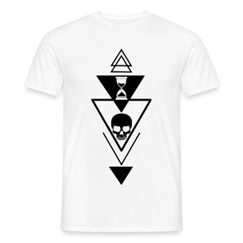 Le temps qui passe (noir) - T-shirt homme - blanc - Devant - AI Model Male 178 dark (178cm)