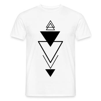 Triangular symbol (black) - Men's T-Shirt - white - Front - AI Model Male 178 dark (178cm)