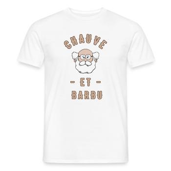 Glatze und bärtig - Männer T-Shirt - Weiß - Vorne - AI Model Male 178 dark (178cm)