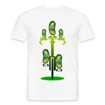 CYCLING CYCLIST CUCUMBER FAMILY - Men's T-Shirt - white - Front - AI Model Male 178 dark (178cm)