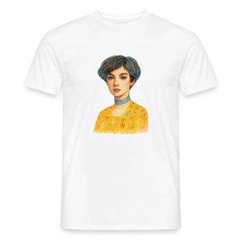 Golden elegance - Men's T-Shirt - white - Front - AI Model Male 178 dark (178cm)