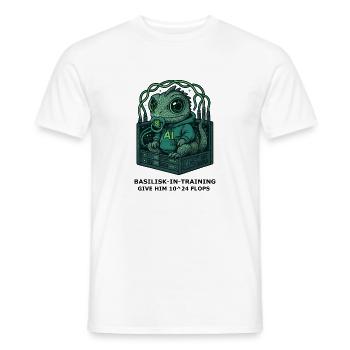 Basilisk.exe - Men's T-Shirt - white - Front - AI Model Male 178 dark (178cm)