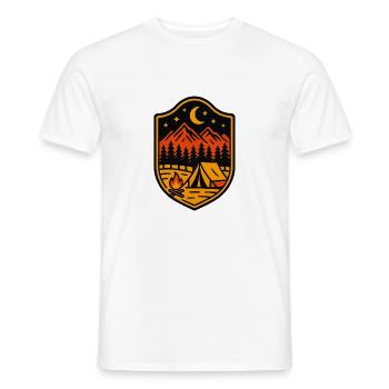 Badge Voyage Nature - T-shirt homme - blanc - Devant - AI Model Male 178 dark (178cm)