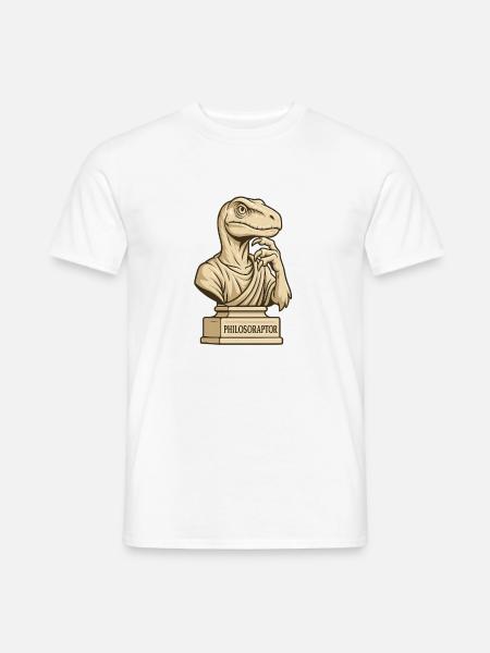 Philosoraptor - Männer T-Shirt - Weiß