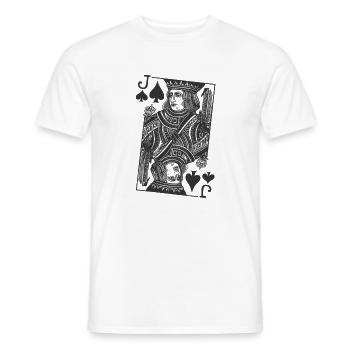Carte de poker - T-shirt homme - blanc - Devant - AI Model Male 178 dark (178cm)