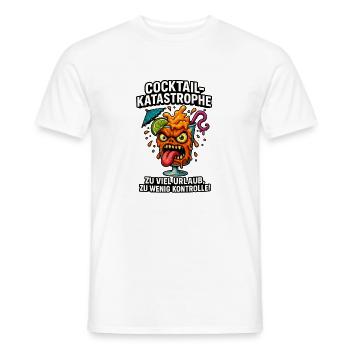 Cocktail disaster - Men's T-Shirt - white - Front - AI Model Male 178 dark (178cm)