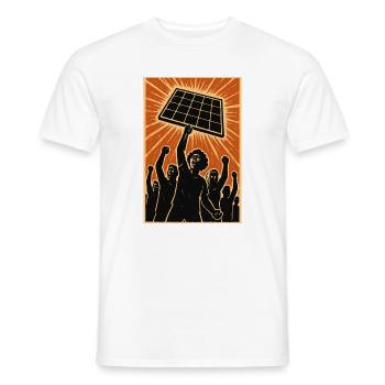 Power to the People – Literally - Men's T-Shirt - white - Front - AI Model Male 178 dark (178cm)