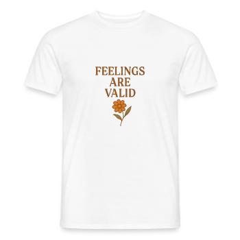 Feelings Are Valid - Men's T-Shirt - white - Front - AI Model Male 178 dark (178cm)