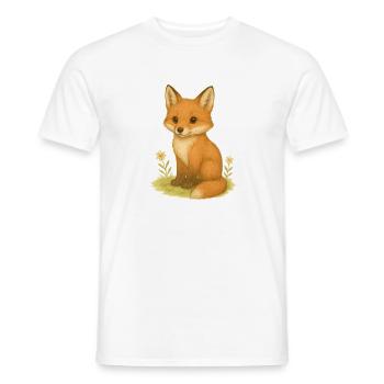 Forêt nordique - Renard - T-shirt homme - blanc - Devant - AI Model Male 178 dark (178cm)