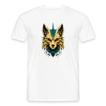 Der mystische Fuchskopf, edel und geheimnisvoll. - Männer T-Shirt - Weiß - Vorne - AI Model Male 178 dark (178cm)