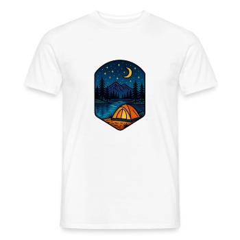 Starry Lake Escape - Men's T-Shirt - white - Front - AI Model Male 178 dark (178cm)