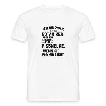 Ich bin zwar kein Botaniker, aber ich kenne eine.. - Männer T-Shirt - Weiß - Vorne - AI Model Male 178 dark (178cm)