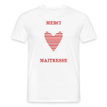 VIELEN DANK. GELIEBTE. HERZ. MEISTER. DANKE HERRIN. - Männer T-Shirt - Weiß - Vorne - AI Model Male 178 dark (178cm)
