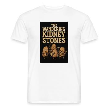 Wandernde Nierensteine Musik Band - Männer T-Shirt - Weiß - Vorne - AI Model Male 178 dark (178cm)