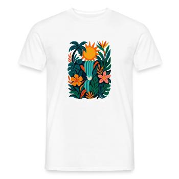 Jungle vibrante - T-shirt homme - blanc - Devant - AI Model Male 178 dark (178cm)