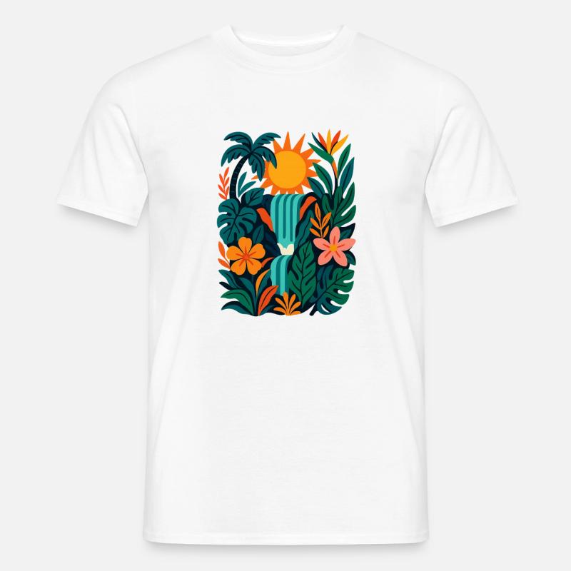 Lebendiger Dschungel - Männer T-Shirt - Weiß