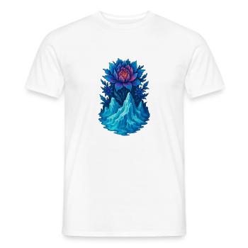 Glacial Bloom - Men's T-Shirt - white - Front - AI Model Male 178 dark (178cm)