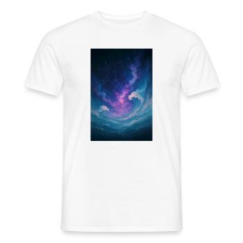 Das Wellenuniversum - Männer T-Shirt - Weiß - Vorne - AI Model Male 178 dark (178cm)