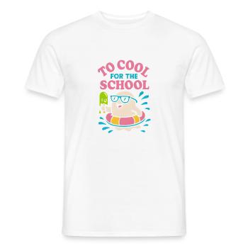To Cool for the School – Eisgeist Shirt Kids - Männer T-Shirt - Weiß - Vorne - AI Model Male 178 dark (178cm)