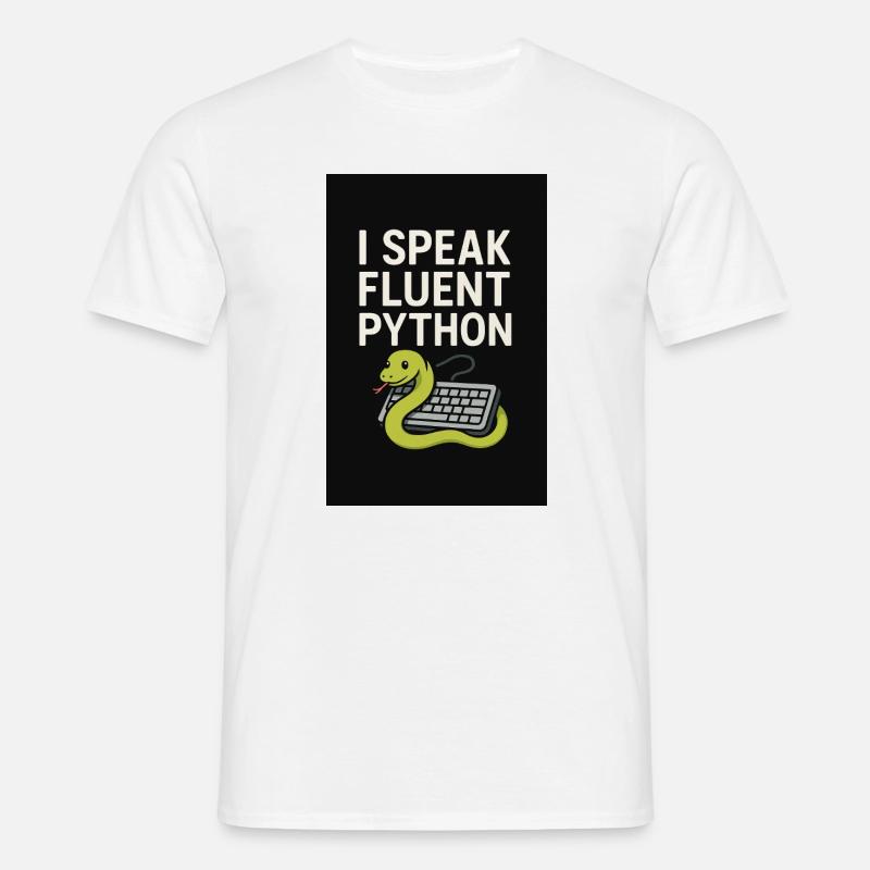 Python-Codierungsschlange - Männer T-Shirt - Weiß