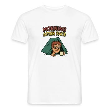 Der Morgen Danach Zelten Camping Festival - Männer T-Shirt - Weiß - Vorne - AI Model Male 178 dark (178cm)
