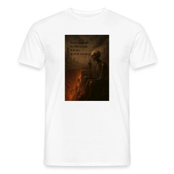 The world is passing - Men's T-Shirt - white - Front - AI Model Male 178 dark (178cm)