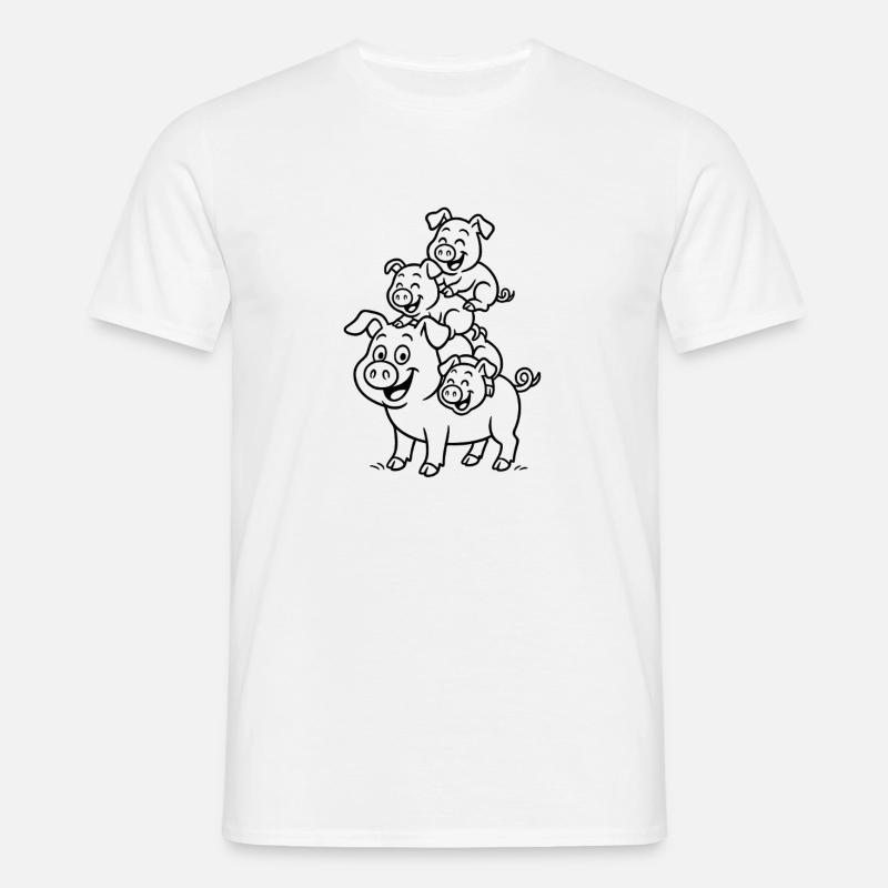 pig, sow - Men's T-Shirt - white