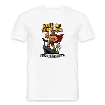 Workout King of the Climb - Men's T-Shirt - white - Front - AI Model Male 178 dark (178cm)