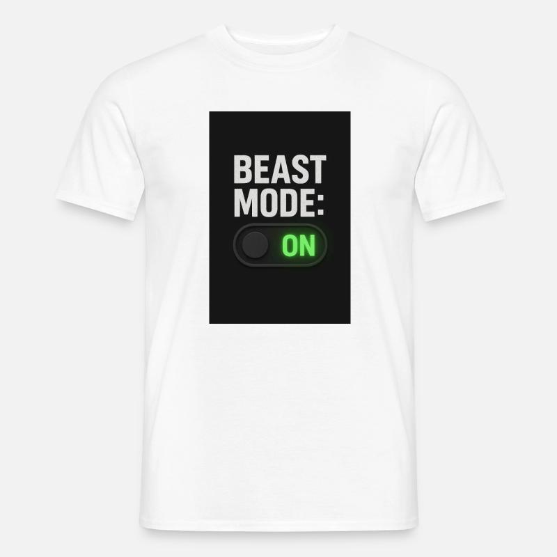 Beast Mod einschalten Schalter Design - Männer T-Shirt - Weiß
