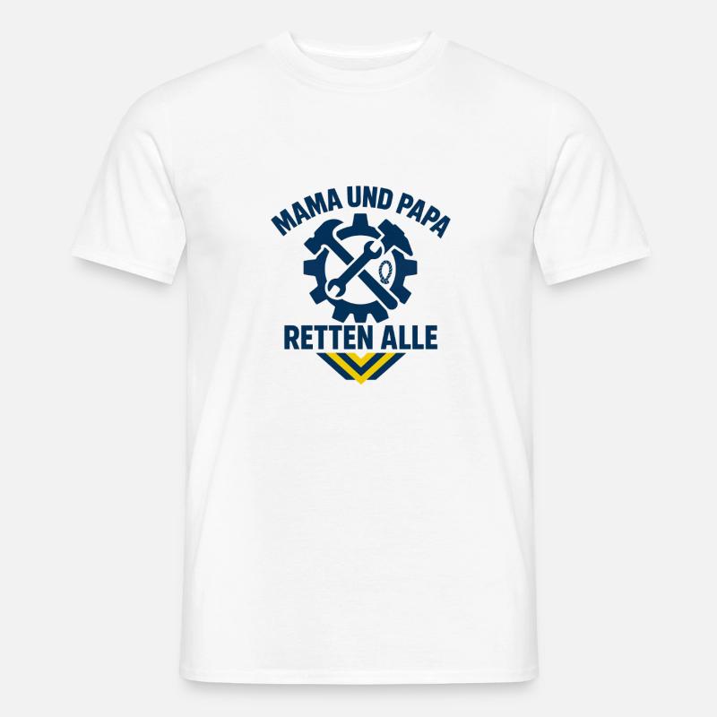 Mutter Vater Rettung Team Design - Männer T-Shirt - Weiß