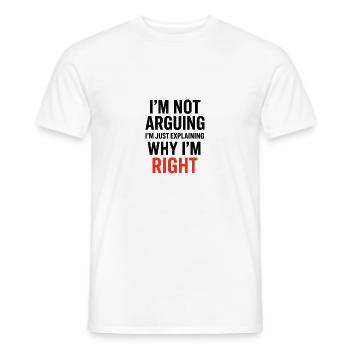 Je ne fais pas d’arguments Texte - T-shirt homme - blanc - Devant - AI Model Male 178 dark (178cm)