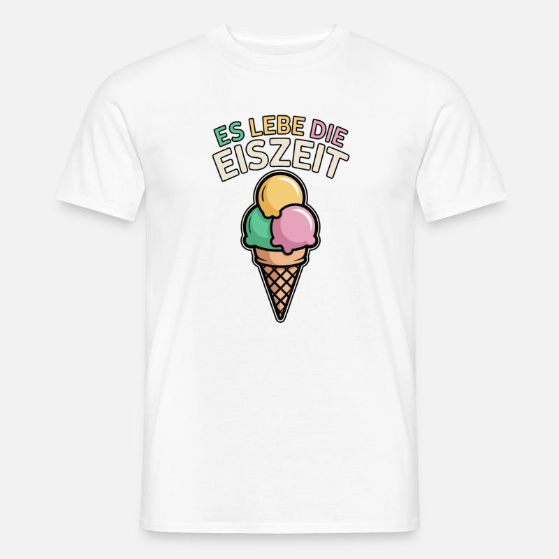 Es lebe die Eiszeit - eiscreme - Männer T-Shirt - Weiß