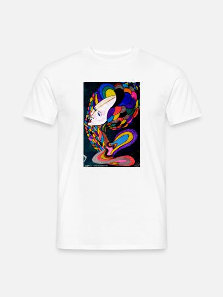 Buntes mystisches Porträt - Männer T-Shirt - Weiß