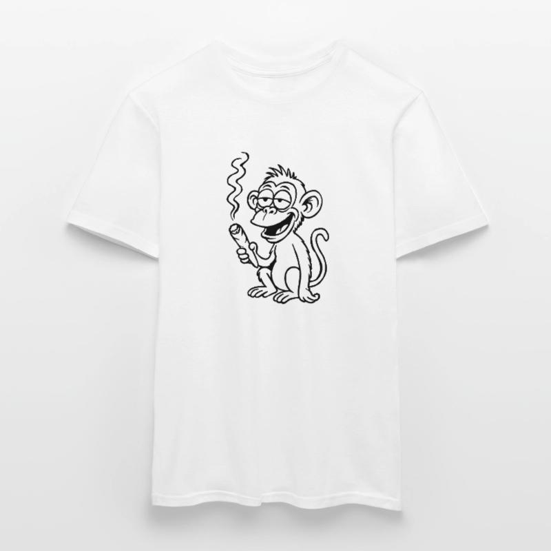 Der Affe peilt ein bisschen anders Männer T-Shirt
