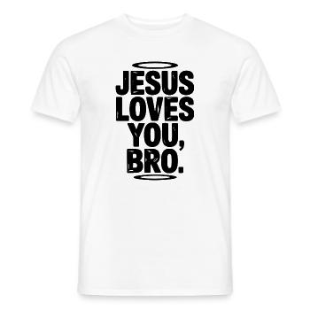 Jesus liebt dich, Bruder - Männer T-Shirt - Weiß - Vorne - AI Model Male 178 dark (178cm)