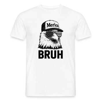 Bruh 4 juillet Eagle Kids Teen 4 juillet Bruh - T-shirt homme - blanc - Devant - AI Model Male 178 dark (178cm)