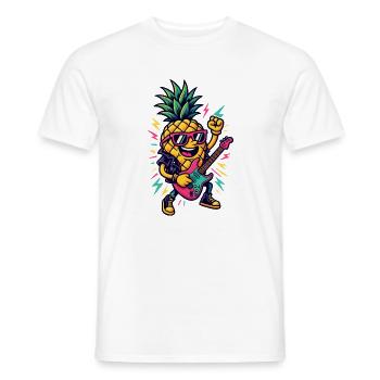 Musique Ananas - T-shirt homme - blanc - Devant - AI Model Male 178 dark (178cm)