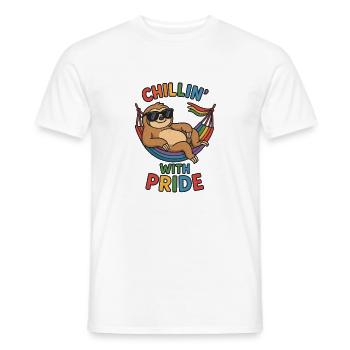 Pride Regenbogen Liebe Gleichheit Vielfalt Queer - Männer T-Shirt - Weiß - Vorne - AI Model Male 178 dark (178cm)