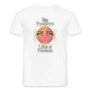 Soyez positif comme un proton - T-shirt homme - blanc - Devant - AI Model Male 178 dark (178cm)
