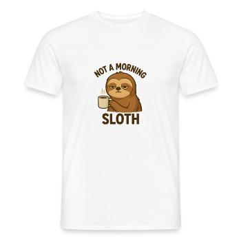 Pas un paresseux matinal - T-shirt homme - blanc - Devant - AI Model Male 178 dark (178cm)