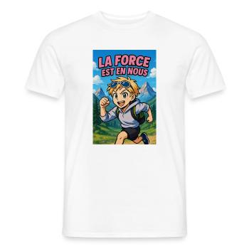 Force Intérieure Aventure - T-shirt homme - blanc - Devant - AI Model Male 178 dark (178cm)