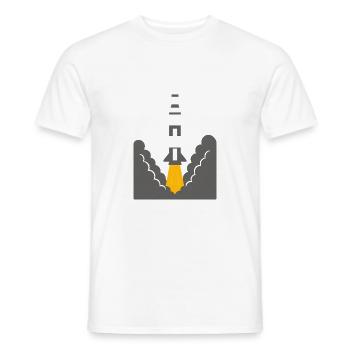 Rocket launch - Men's T-Shirt - white - Front - AI Model Male 178 dark (178cm)