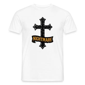 Croix terrifiante avec Cauchemar pour Halloween - T-shirt homme - blanc - Devant - AI Model Male 178 dark (178cm)