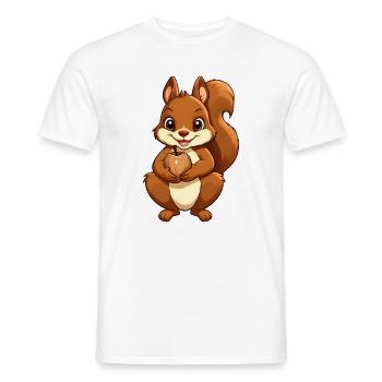 Eichhörnchen im Herbst - Männer T-Shirt - Weiß - Vorne - AI Model Male 178 dark (178cm)