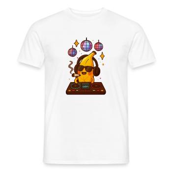 Banane DJ fume Banane 🍌 - T-shirt homme - blanc - Devant - AI Model Male 178 dark (178cm)